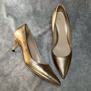 M.Gemi - The Gattino - Gold Metallic Leather Pump - Size 7.5 US